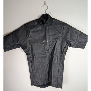 Patagonia Wet Suit Top Women Small Black Swim Rash Guard Short Sleeve Beach Surf